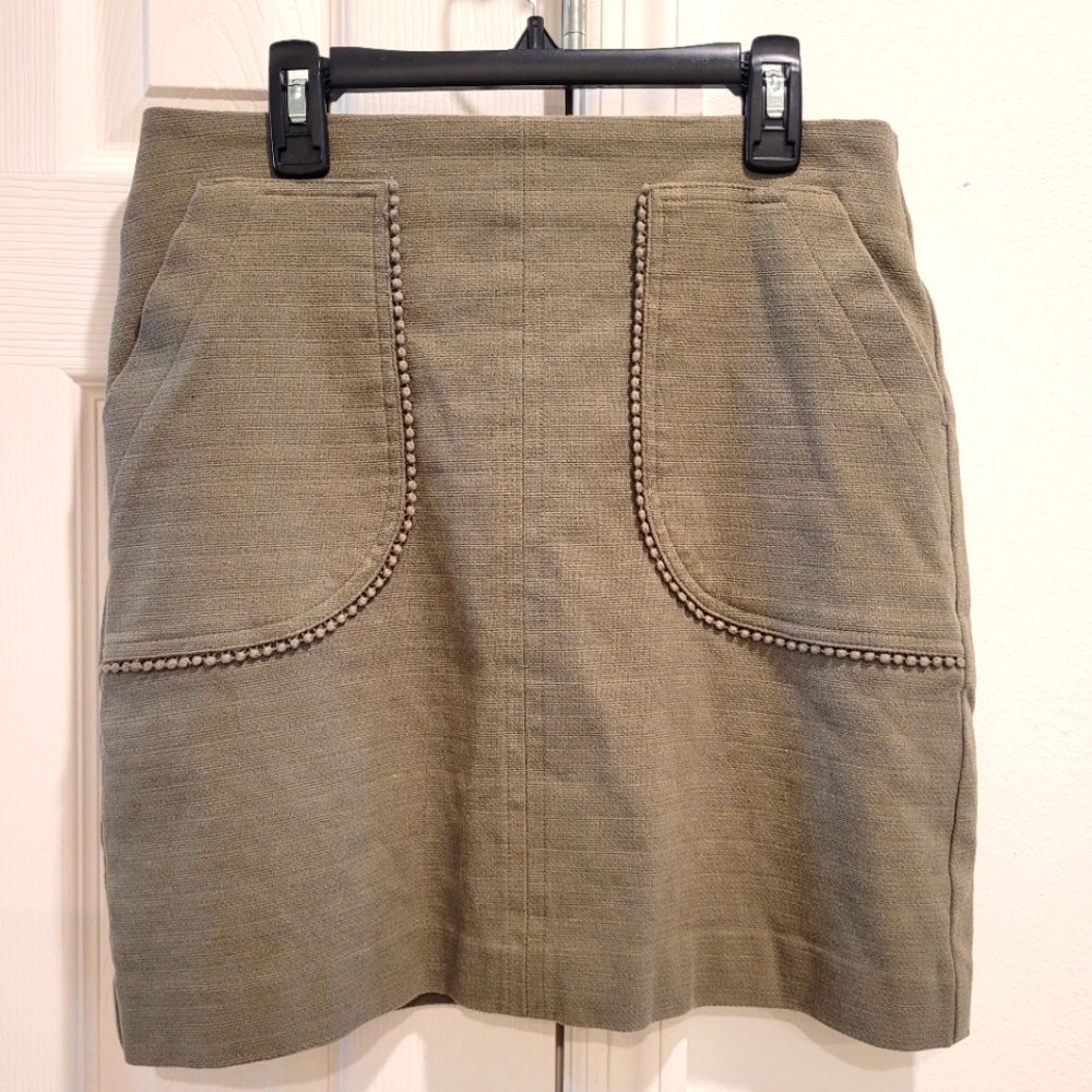 The Loft Army Green Skirt